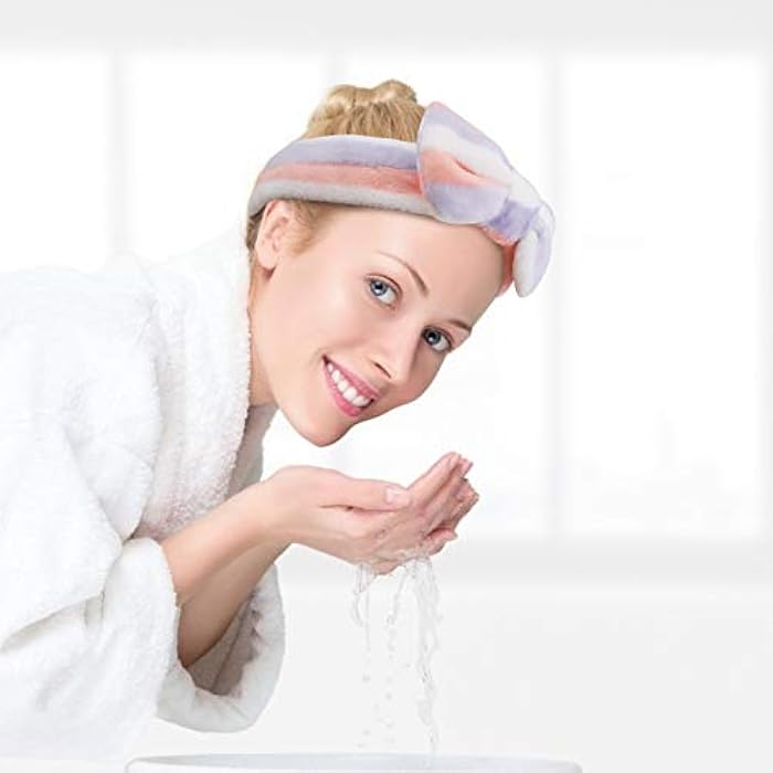 CAVETEE 10 Pack Spa Headband Makeup Headbands Hair Band for Washing Face Microfiber Headband Shower Headband Towel Headband Makeup Headbands for Women - Image 5